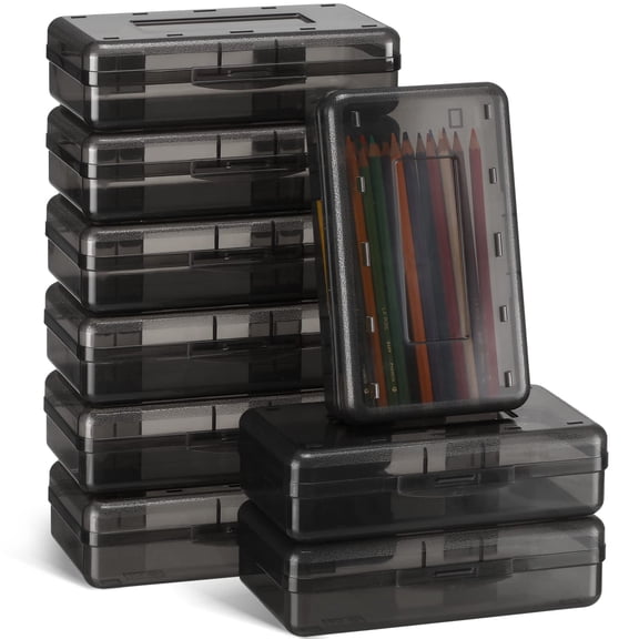 Pencil Boxes Bulk, Large Plastic Case