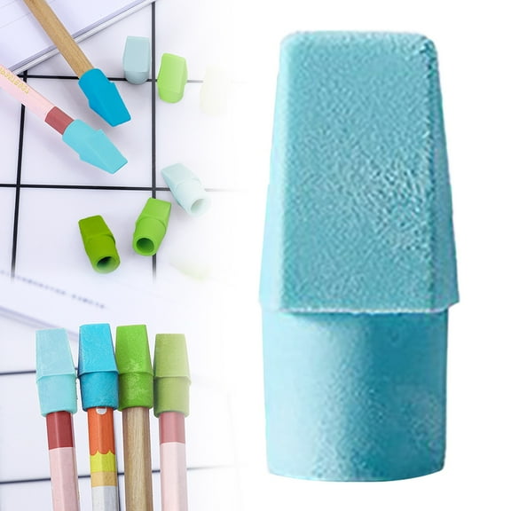 Pencil Cap Erasers In Morandi Color Series, Pencil Top Eraser Toppers For Office And Home, Reusable Eraser Caps For Pencil Tips, G Blue2