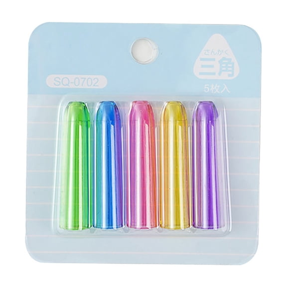 Pencil Cap Mixed Colors 5 Pieces, 12 Pcs Pencil Caps Plastic Pencil Tip Protector Cover Clear Pencil Toppers Colorful Pencil Extender Holders for Student École Stationery Supplies 6 Colors