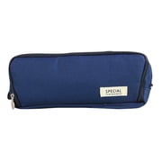 Pencil Case 3 Compartment Pouch, Large Pencil Case for School, Girls, Teen Boys, Women, Cute Pencil Bag for Office, College Navy