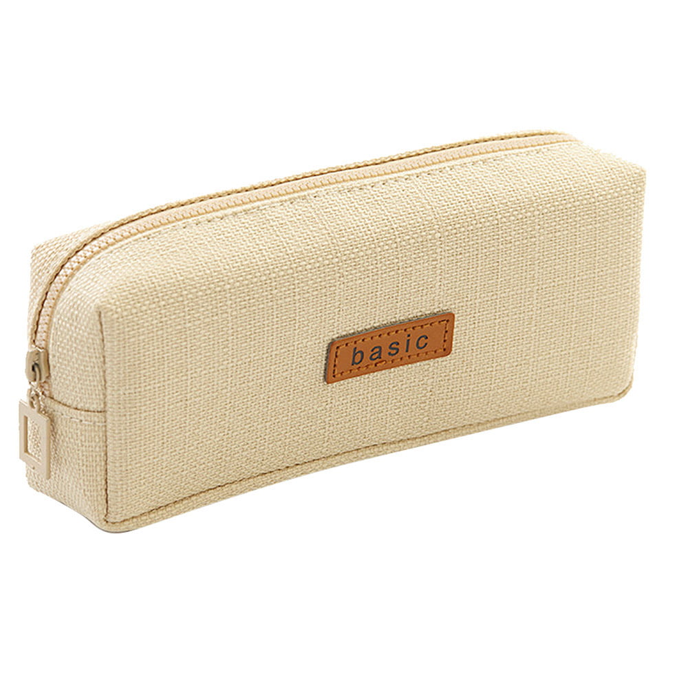 Dobmit Pencil Pen Case, Big Capacity Pencil Pouch Canvas Makeup Bag Durable  Office Stationery Organizer - Beige - Yahoo Shopping