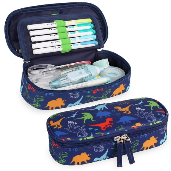 Pencil Case for Boys Girls,Large Capacity Multi-slot Kids Mark Pencil Pouch, Adult Big Pencil Bag with Zipper, Teens Large Storage Pencil Box for College Middle School Office-Blue,Unicorns