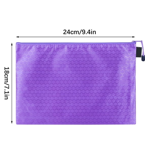 Pencil Case Canvas Zipper Stationery Bag A5 Storage Pouch for Office Office Daily Use