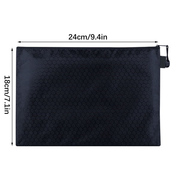 Pencil Case Canvas Zipper Stationery Bag A5 Storage Pouch for Office Office Daily Use