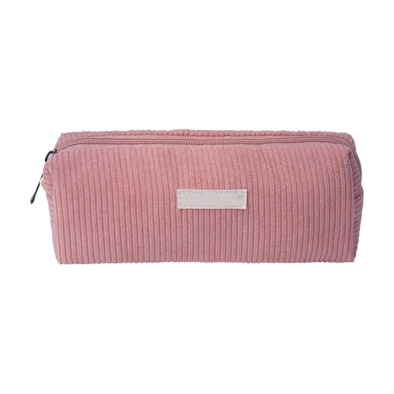 Pencil Case Corduroy Durable Zipper Closure Spacious Stationery Storage for Collage Daily Use