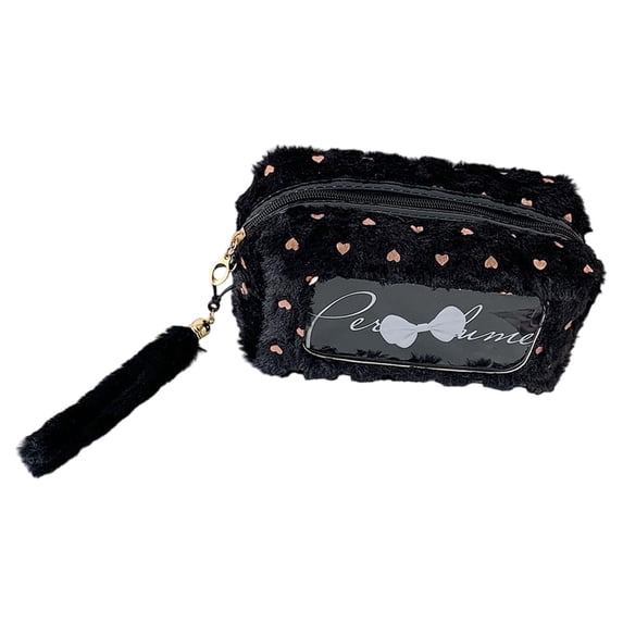 Pencil Case Cute Large Capacity Plush Portable Stationery Cosmetic Bag