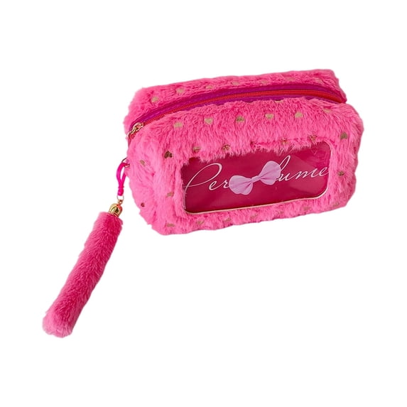 Pencil Case Cute Large Capacity Plush Portable Stationery Cosmetic Bag