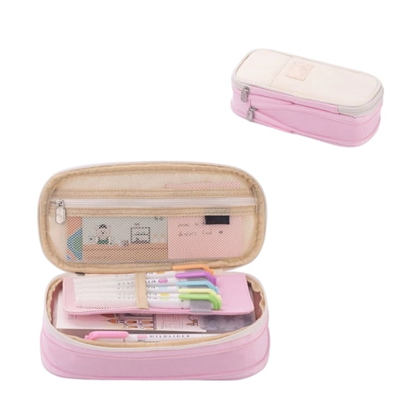 Pencil Case Cute Pencil Pouch for Girls Big Capacity Pen Bag Box, Kawaii Aesthetic College School Supplies for Student Teen Adults Preppy