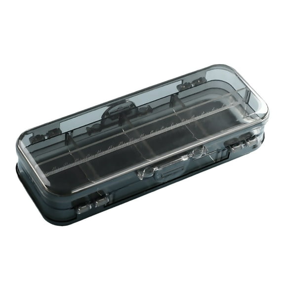 Pencil Case Double-Layer with Lid Removable Dividers and Ruler Inserts, Multi-Compartment Organizer for Pencils Erasers Clips Jewelry and Craft Supplies