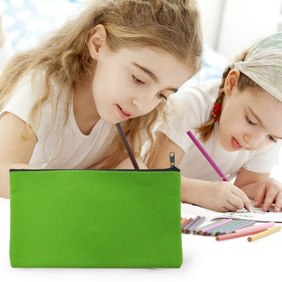 Pencil Case, Fabric Pencil Pouch, Large Capacity Zipper Pencil Bag with Multiple Colors, Lightweight Durable Organizer for Office Travel Supplies
