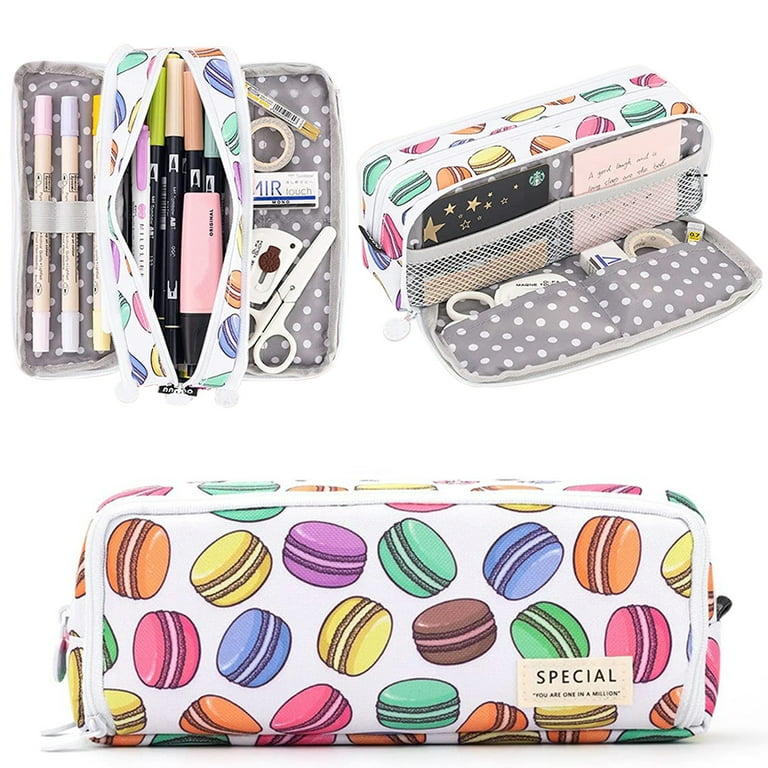 Pencil Case, Large Capacity Pencil Case, Pencil Case With 3 Compartments,  Colour Pencil Case, Pencil Case For School And Office Teenager