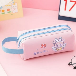 Solid Color Plush Class Learning Korean Style Pencil Case