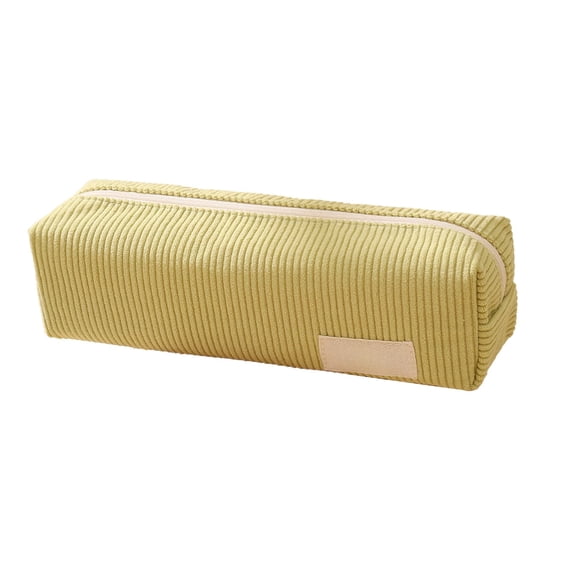 Pencil Case Large Capacity Corduroy Fabric for Collage Workers Daily Use