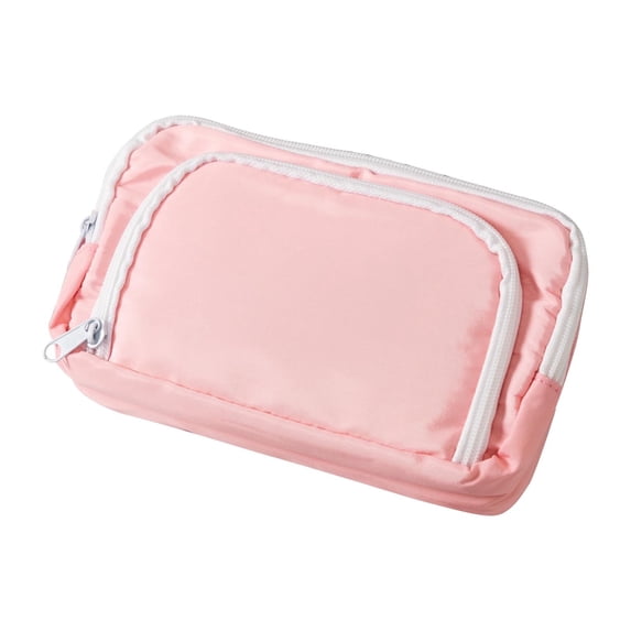 Pencil Case Large Capacity Double Zipper Nylon Organizer for Collage, Office and Travel