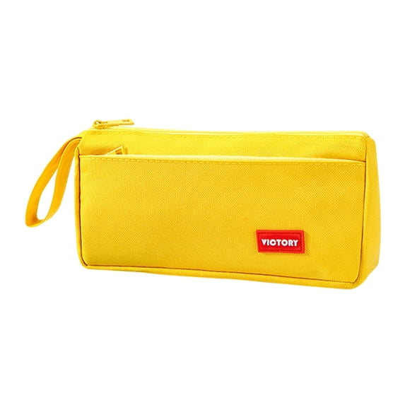 Pencil Case Large Capacity Durable Cloth Fabric Zipper Storage Bag for Collage Worker Office Daily Use