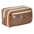 thumbnail image 1 of Pencil Case Large Capacity Pencil Pouch Aesthetic Pencil Box for Office Stationery Organizer, 8.46x3.35x4.92" Pencil Case, Large Storage Organizer for Stationery,Pencil Pouch with Zipper,Brown, 1 of 9