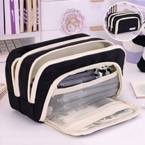 Pencil Case,Large Capacity Pencil Pouch,Aesthetic Zipper Pencil Box,Supplies for College Teen Adults,Travel Essentials,Electronic Cable Organize