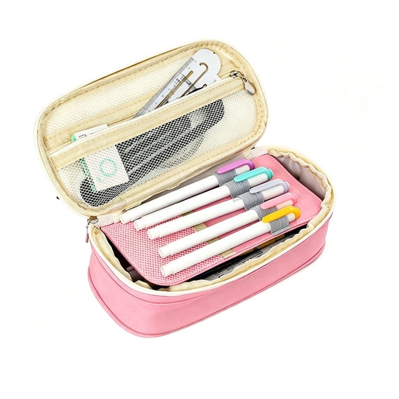 Pencil Case with Zipper Large Capacity Stationery Bag Student Pencil Pouch