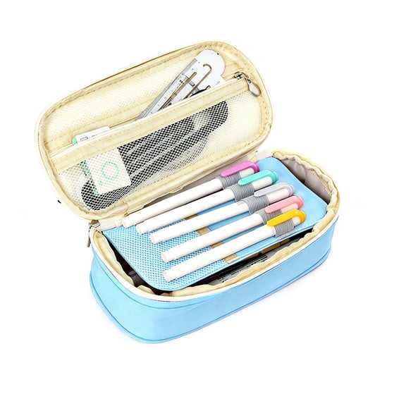 Pencil Case with Zipper Large Capacity Stationery Bag Student Pencil Pouch