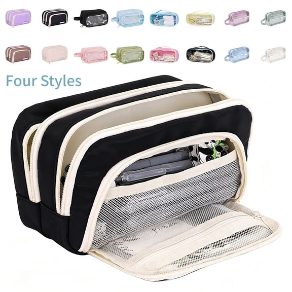 Pencil Case Large Capacity Zipper Pencil Pouch for Office School Supplies