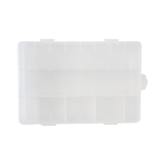 Pencil Case, Large Hard Pencil Box Bulk, Plastic Storage Container with Snap Lid, Stackable Art Craft Organizer Supplies, White