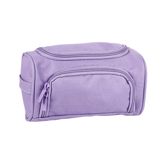 Pencil Case Organizer, Large Capacity Multifunctional Pencil Pouch with Compartmens, Travel Simple Stationery Pen Bag (Purple)
