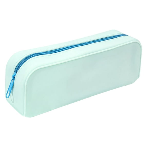 Pencil Case Pen Case Storage Bag Pouch Holder Box Organizer Makeup Pouch Cosmetic Bag Lightweight Pouch Pencil Box for Office Stationery Organizer, Simple Sturdy Multifunctional Pencil Bag,Green