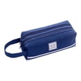 thumbnail image 1 of Pencil Case Pencil Bag Double Layer Large Capacity Portable Cloth Stationery Organizer with Handle Double Zipper for University College Office Home Travel Makeup Pouch Practical Gift for Students, 1 of 7