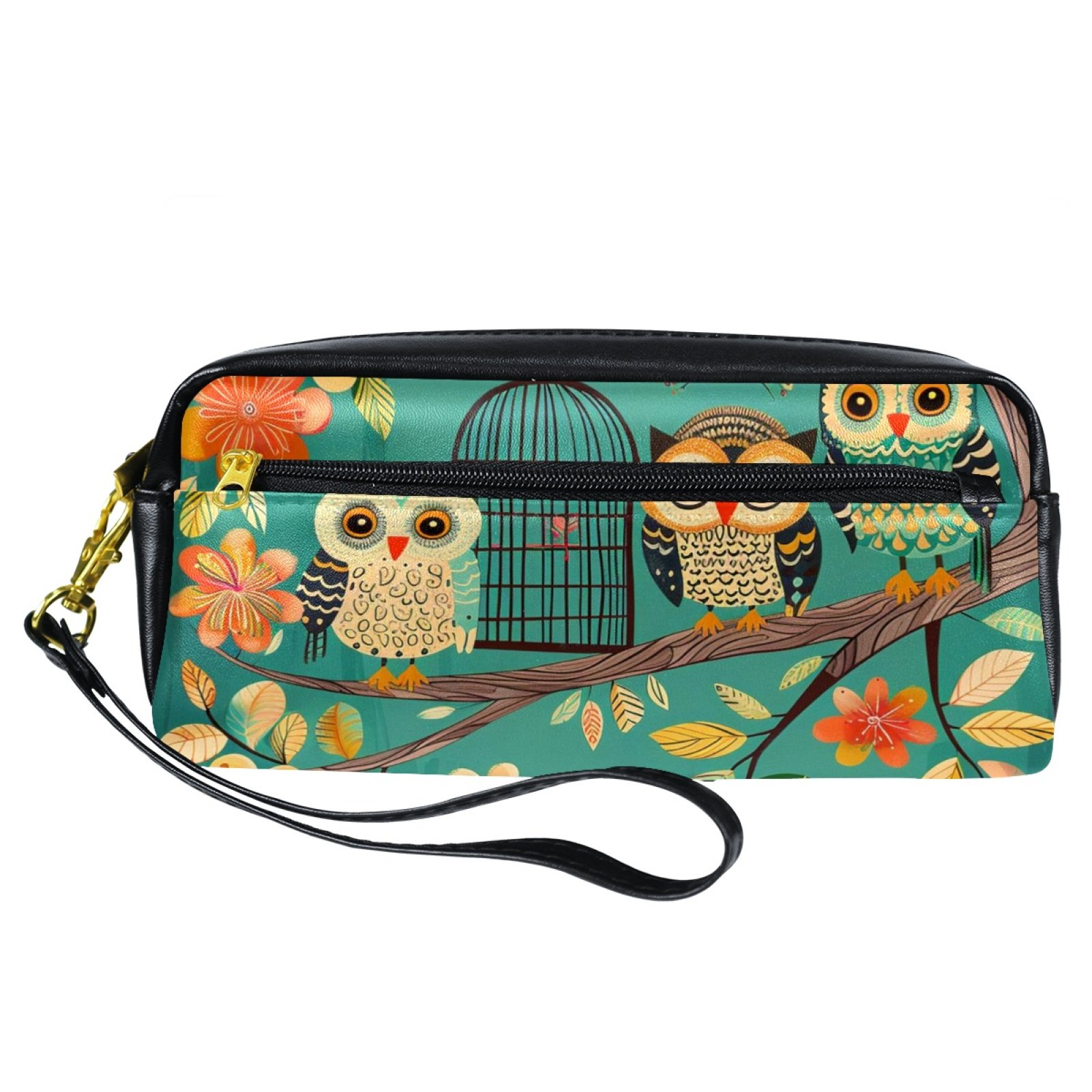 Pencil Case,Pencil Pouch Aesthetic,Pencil Bag,Cute Owl Flower Tree