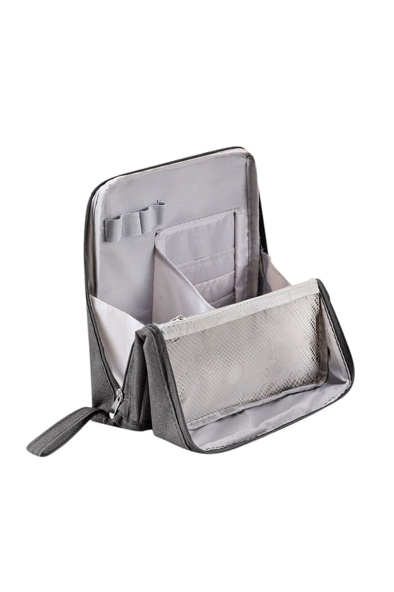 Pencil Case Pouch, Doresty Standing Up Makeup Bag Multi-Purpose Large Capacity Cloth Standing Makeup Bag Portable Waterproof Toiletry Bag with Compartments