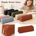 thumbnail image 1 of Pencil Case Pouch, Leather Pencil Case, Pencil Case for School, Small Pencil Case, 8X2.5X2.5 in Zippered Stationery Storage Bag for Back to School Daily Use, 1 of 7