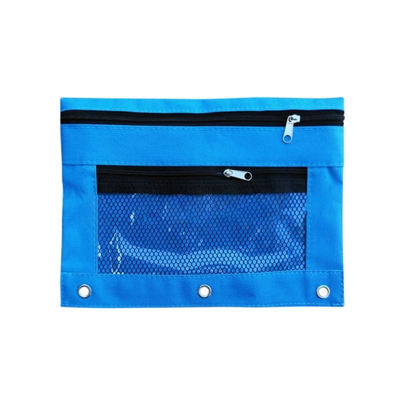 Pencil Case Pouch, Tyeign Three Hole Pencil Case Cloth Pencil Case Mesh Pencil Case And Three Hole Document Organizer Pencil Pouch Pencil Case Set Pencil Case with Supplies Pencil Box