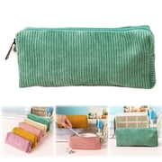Pencil Case, Retro Corduroy Solid Color Pencil Case, Cute Pencil Case, Aesthetic Pen Pouch, Art Tool & Sketch Storage Boxes, Colored Large Pencil Bag with Zipper, Kawaii Stationery Storage