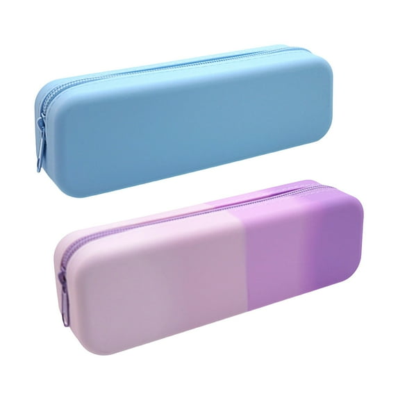 Pencil Case Storage Box Container Large Capacity Simples Teen Adults Pencil Case Snap-tight Lid Stackable Gradient Color Rectangular Stationery Storage Pencil Case for Women Men