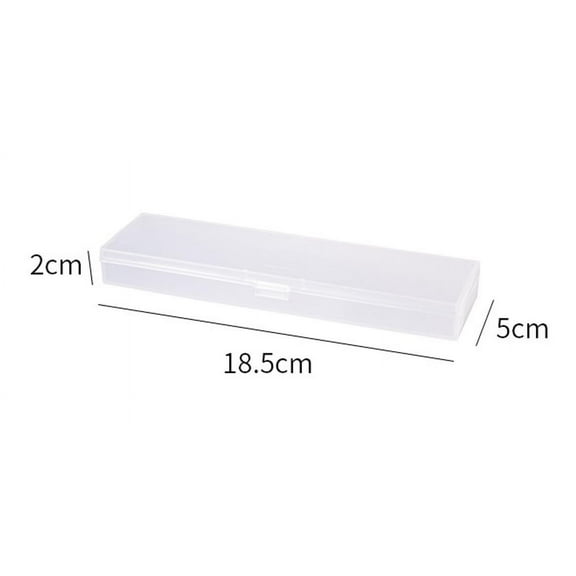 Pencil Case Storage Container for Organizing with Snap Lid Stackable Pencil Box Translucent Frosted Pencil Box Teen Adults Stationery Box for College Office Supplies