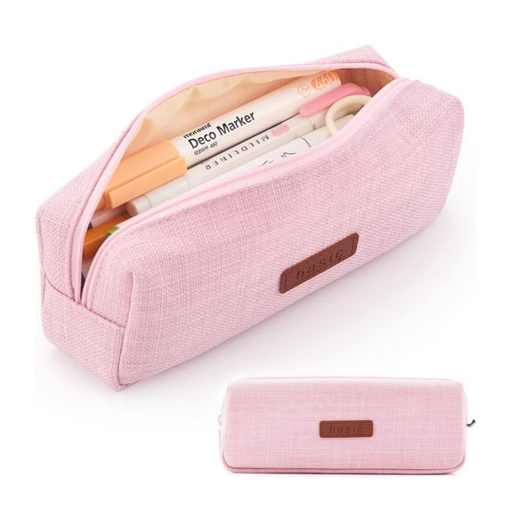 Pencil Case Student Pencil Pouch Coin Pouch Cosmetic Bag Office Stationery Organizerpink