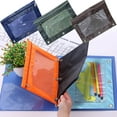 thumbnail image 1 of Pencil Case Zipper Pouch | Transparent PVC Storage Bag | 3-Hole Binder Compatible | Large Capacity | Detachable Folder | Double Compartment | 25 x 18 cm | Metal Zipper | Stationery Organizer, 1 of 5