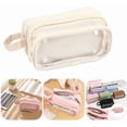 thumbnail image 1 of Pencil Case for Adults and Teens, Large Capacity Pouch, Sturdy Pen Organizer (White), 1 of 8