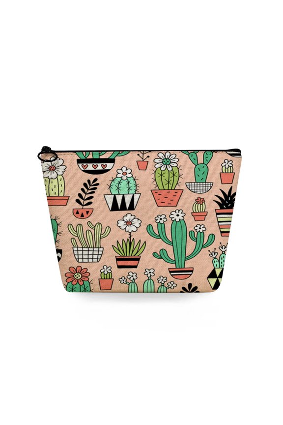 Pencil Cases Custom Casual Travel Toiletry Bags High Quality Refreshing Plant Women's Cosmetic Bag Makeup Organizer Cactus Print