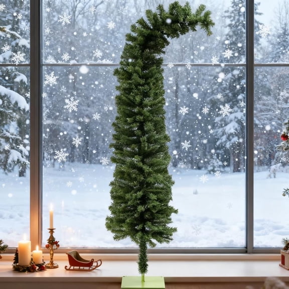 Pencil Christmas Tree, Bendable Artificial Christmas Tree with 400 Branch Tips