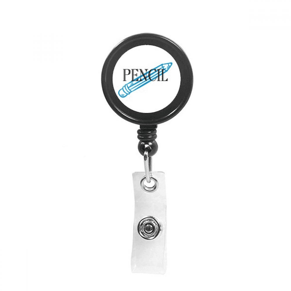 Pencil Course Writing Classroom Students Retractable Keychain Badge Holder ID Badge