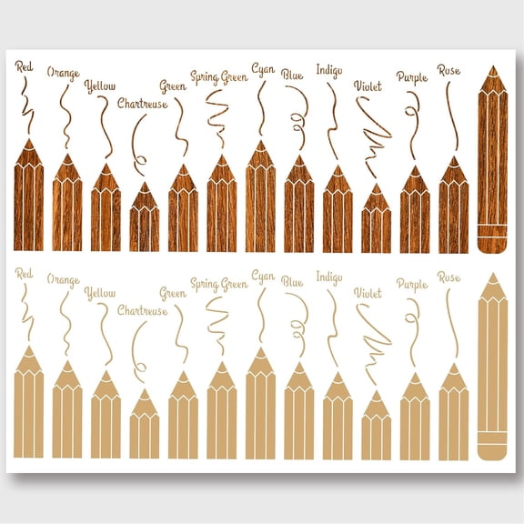 Pencil Craft Stencil Reusable Pencil Stencils Sturdy DIY Art and Craft Painting Wall Stencils 39.415.8 Inch for Painting on Wood Canvas Paper Furniture Wall DIY