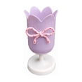 thumbnail image 1 of Pencil Cup with Tulips and Bow, Multifunctional Desktop Organizer, Pen Holder for Desk, 5.1 Inches, 1 of 6