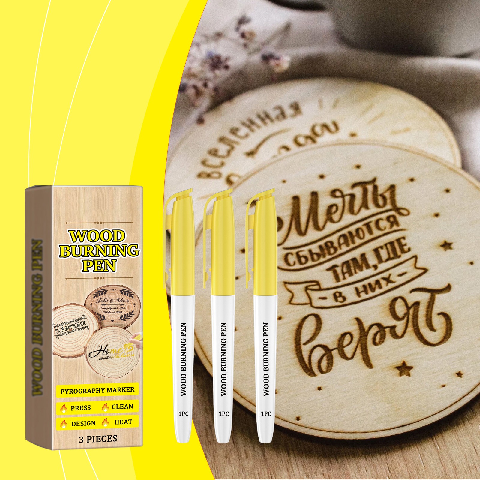 Pencil Curler Lowprice! Hanzidakd Cglfd Pen Marker 3 PCS Wood Pen Tool