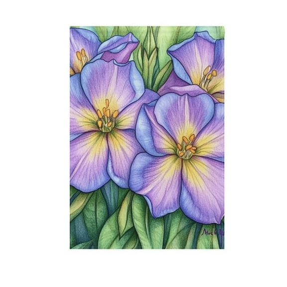 Pencil Drawing Flower Garden Flag 28X40 Double Sided Yard Flags for Outside Outdoor All Seasonal Decoration