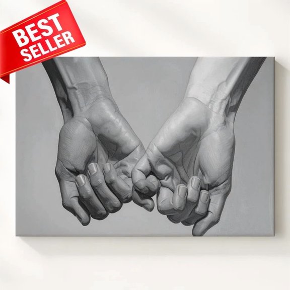 Pencil Drawing Unity Poster Trust Grayscale Together Depicted Some Wall Art