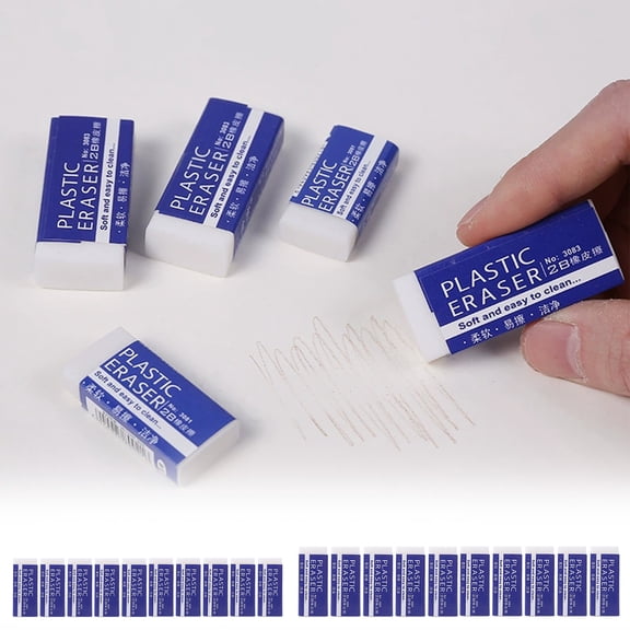 Pencil Erasers 2B Eraser Erasers Bulk Minimal Debris Eraser Exam Eraser Set 10 Pack for Teens College Home White by Xuniizn