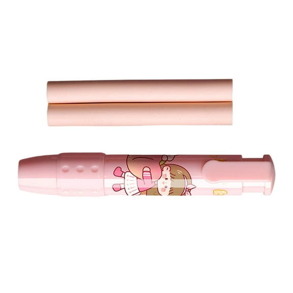 Pencil Erasers Retractable Mechanical Erasers Pushable Erasers Pen Styles Erasers with Refills Cartoon Erasers