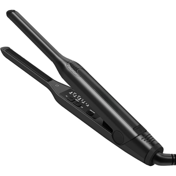Pencil Flat Iron, 3/10" Small Flat Irons for Short Hair, Mini Hair  with  for Edges Pixie Cut and Bangs,  Hair ,  Shut Off