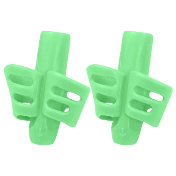 Pencil Grip with Ergonomic Writing Aid, For Right or Left Handed Users, Pencil Gripper Pencil Holder Posture Correction Training Tools, Handwriting Practice Tool for Beginners, 1Pair(Green,1.9x0.3")